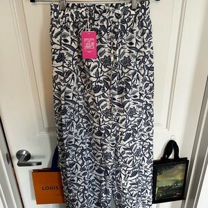 Target X liberty and justice Floral Blue and White Pants